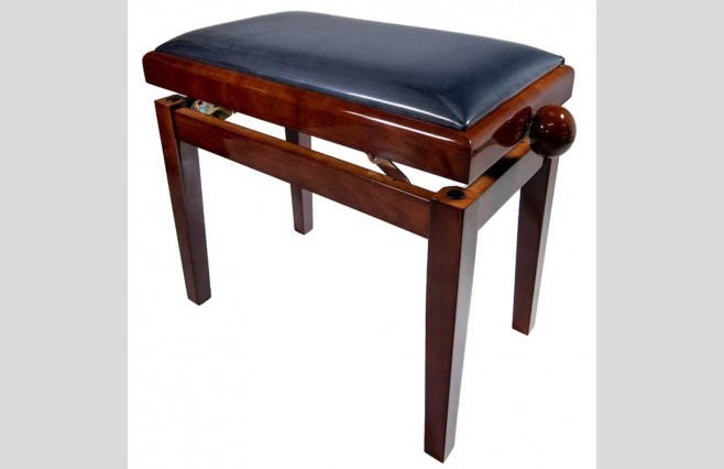 Koda KB109PW "Legato" Polished Walnut Adjustable Height Piano Stool - Image 1